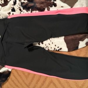 TKO black and pink leggings size large
